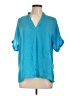 Glam 100% Polyester Blue Short Sleeve T-Shirt Size M - photo 1