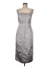 Donna Morgan 100% Polyester Metallic Silver Cocktail Dress Size 6 - photo 1