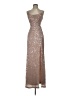 Teeze Me 100% Polyester Tan Cocktail Dress Size 5 - 6 - photo 1