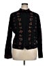 Talbots 100% Wool Floral Black Jacket Size XL - photo 1