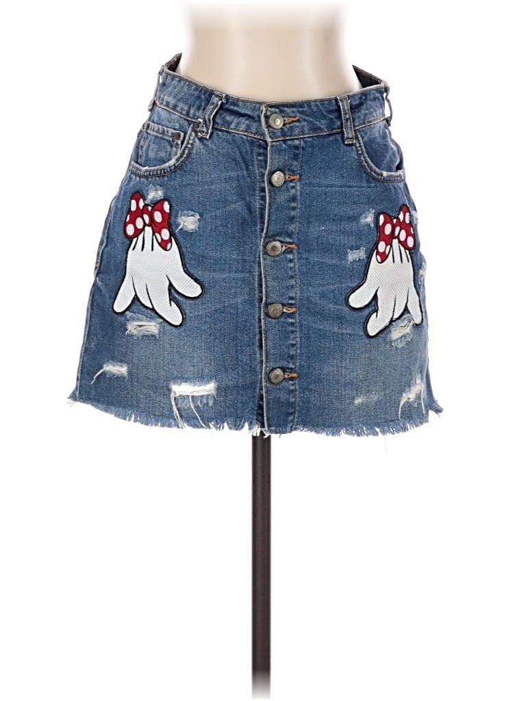 Pre-owned Disney Denim Skirt In Blue