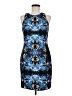 Cache Graphic Blue Cocktail Dress Size 8 - photo 1