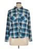 Passport 100% Polyester Plaid Blue Long Sleeve Blouse Size XL - photo 1