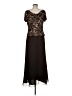 Jkara 100% Polyester Solid Brown Cocktail Dress Size 8 (petite) - photo 2