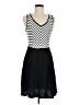 Hem & Thread Chevron-herringbone Black Cocktail Dress Size M - photo 1