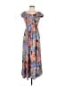 AaKaa 100% Rayon Paisley Blue Casual Dress Size M - photo 1