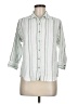 Columbia Stripes Ivory 3/4 Sleeve Button-Down Shirt Size M - photo 1
