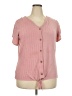 Weatherproof Pink Short Sleeve Blouse Size XXL - photo 1