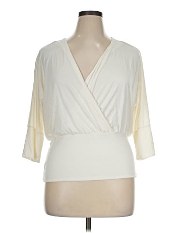 Green Envelope 3/4 Sleeve Top (view 1)