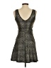 Soprano Metallic Gray Cocktail Dress Size S - photo 2