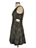 Soprano Metallic Gray Cocktail Dress Size S - photo 5