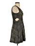 Soprano Metallic Gray Cocktail Dress Size S - photo 4