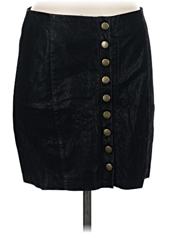 Bishop + Young Faux Leather Skirt (view 1)