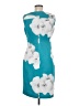 Calvin Klein Graphic Teal Cocktail Dress Size 8 - photo 2