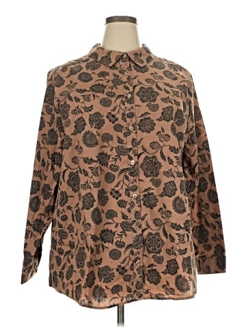 Roaman's Long Sleeve Button-Down Shirt (view 1)