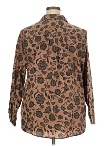 Roaman's Long Sleeve Button-Down Shirt (view 2)
