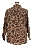 Roaman's Animal Print Brown Long Sleeve Button-Down Shirt Size 24W - photo 2