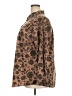 Roaman's Animal Print Brown Long Sleeve Button-Down Shirt Size 24W - photo 5