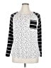 Truself Polka Dots White Long Sleeve Top Size XL - photo 1