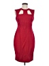 Cache Solid Burgundy Cocktail Dress Size 6 - photo 1