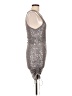 Motel 100% Polyester Metallic Silver Cocktail Dress Size L - photo 4