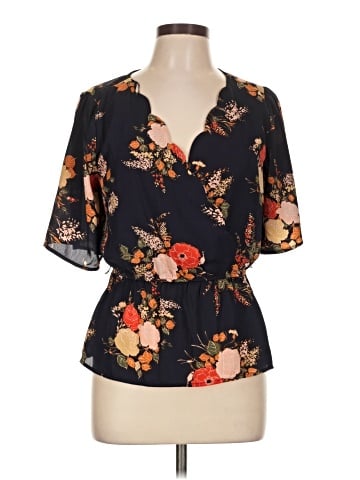 Blue Rain Short Sleeve Blouse (view 1)
