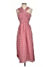 Trendyol 100% Polyester Checkered-gingham Red Casual Dress Size 3 - photo 1