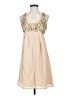 Lie 100% Silk Tan Cocktail Dress Size 2 - photo 1