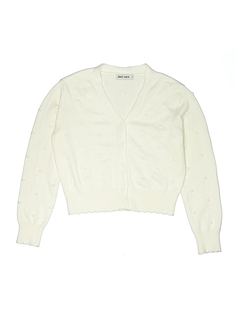 Pre-owned Grace Karin Kids' Cardigan Sweater In Ivory