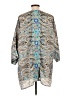 Soft Surroundings 100% Polyester Floral Graphic Paisley Blue Kimono Size L - photo 2