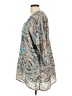 Soft Surroundings 100% Polyester Floral Graphic Paisley Blue Kimono Size L - photo 5