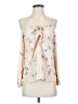 Line & Dot Tan Long Sleeve Blouse Size S - photo 1