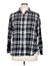 Gap 100% Cotton Plaid Black Long Sleeve Button-Down Shirt Size XL - photo 1