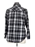 Gap 100% Cotton Plaid Black Long Sleeve Button-Down Shirt Size XL - photo 2