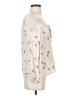 Line & Dot Tan Long Sleeve Blouse Size S - photo 4