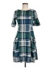En Focus Studio Plaid Teal Casual Dress Size 6 - photo 1