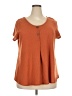 Star Vixen Orange Short Sleeve Henley Size 2X - photo 1