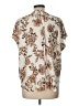 Amour Vert Floral Ivory Short Sleeve Blouse Size L - photo 2