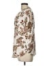 Amour Vert Floral Ivory Short Sleeve Blouse Size L - photo 5