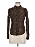 LA Movers 100% Polyester Animal Print Brown Long Sleeve Blouse Size M - photo 1