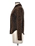 LA Movers 100% Polyester Animal Print Brown Long Sleeve Blouse Size M - photo 5