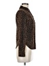 LA Movers 100% Polyester Animal Print Brown Long Sleeve Blouse Size M - photo 4