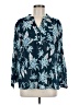 Carve Designs Floral Blue Long Sleeve Blouse Size M - photo 1