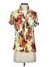 East5th 100% Polyester Floral Ivory Short Sleeve Blouse Size S - photo 1