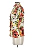 East5th 100% Polyester Floral Ivory Short Sleeve Blouse Size S - photo 5
