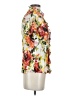 East5th 100% Polyester Floral Ivory Short Sleeve Blouse Size S - photo 4