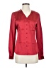 J. Peterman Burgundy Long Sleeve Blouse Size 0 - photo 1