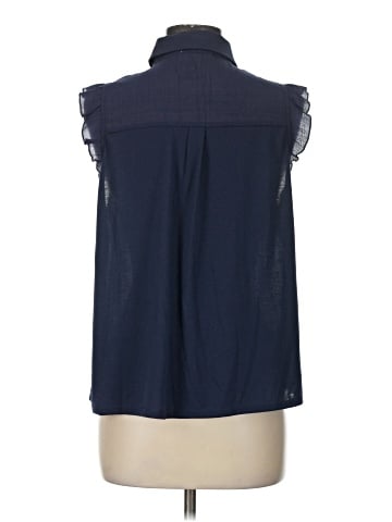 Parallel Skies Sleeveless Button-Down Shirt (view 2)
