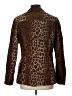 Dots 100% Cotton Animal Print Brown Coat Size L - photo 2