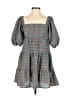 WAYF Plaid Blue Casual Dress Size S - photo 1